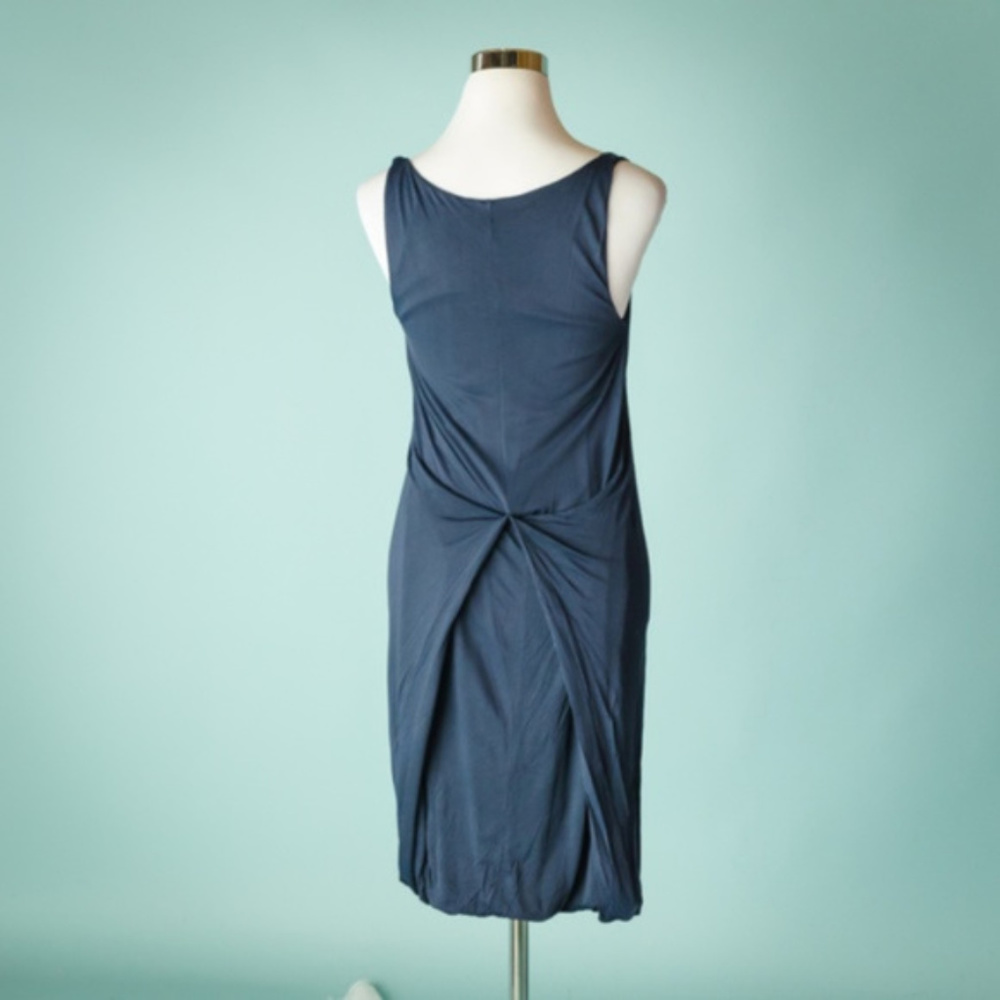 Alexander McQueen McQ S Solid Blue Pleated Dress - Picture 5 of 6